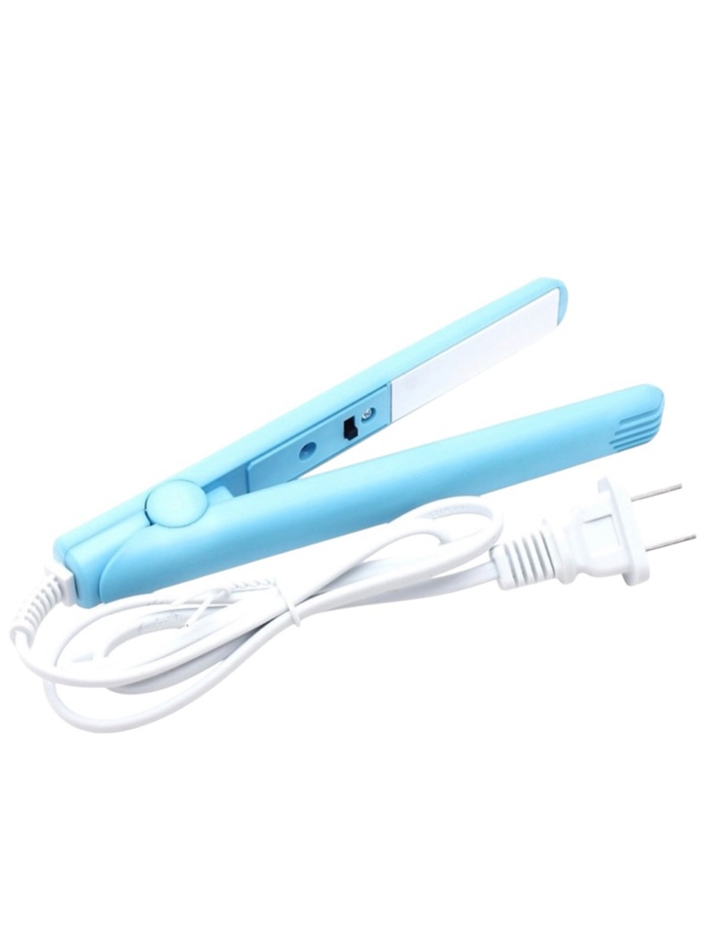 NEW Make Time Blue Travel Mini On the Go Hair Straightening Straightener Iron